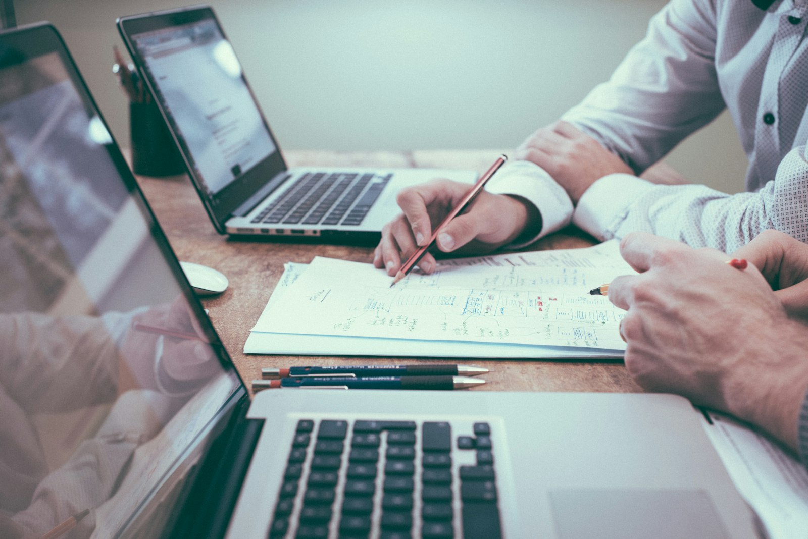 Financial analysis at a desk